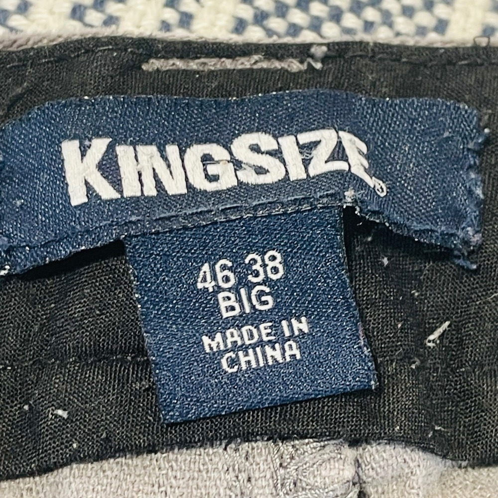 KingSize Mens Gray Corduroy Pants Fit 46x25 (46x38 Tag) Hidden Flex Waist Soft - Picture 5 of 7